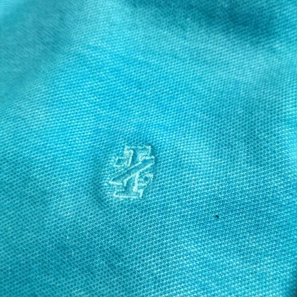 Izod Saltwater Relaxed Classic Turquoise 1/4 zip Men's Pullover 100% Cotton Sz M - Picture 4 of 5
